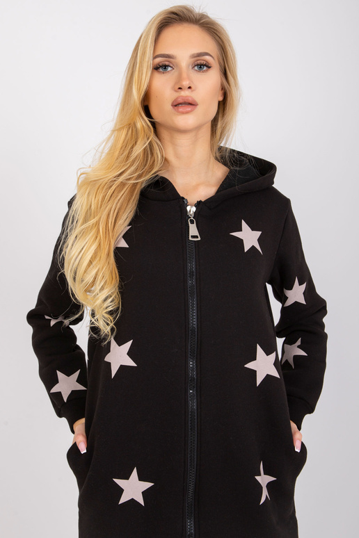 Černá mikina s potiskem Marrakech