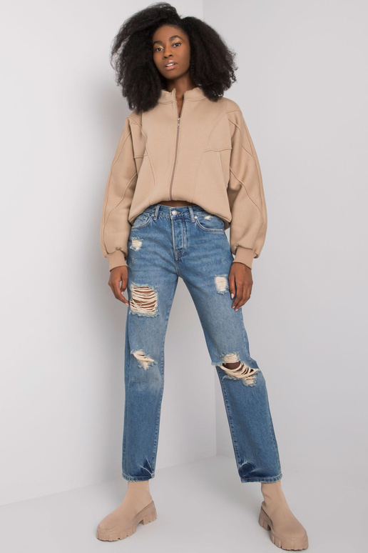 Modré džínové kalhoty s dírami Kira...