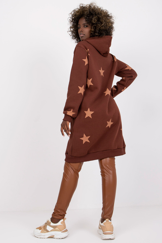 Hnědá mikina s potiskem Marrakech