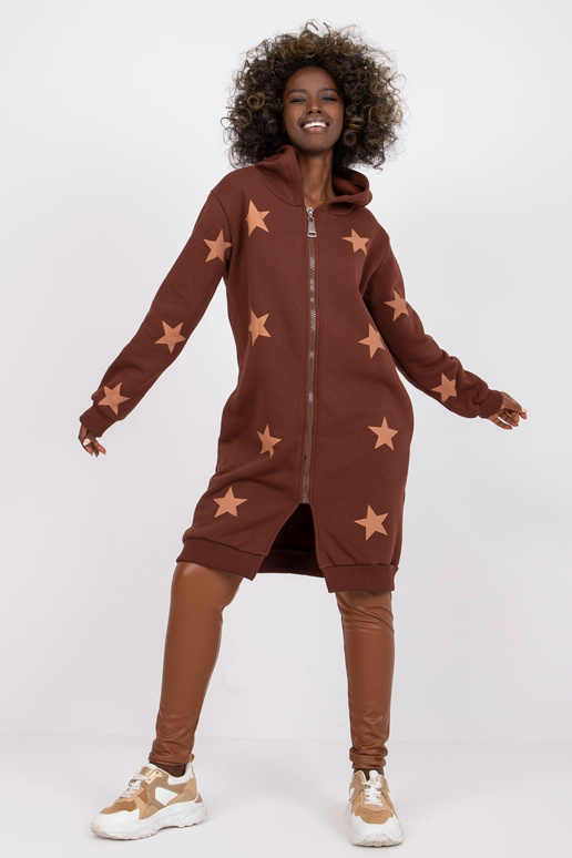 Hnědá mikina s potiskem Marrakech