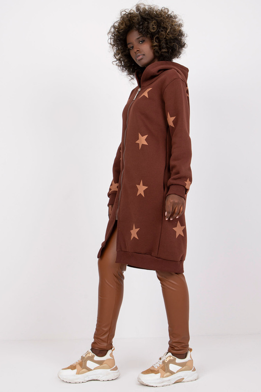 Hnědá mikina s potiskem Marrakech