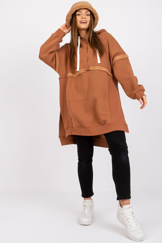 Světle hnědá mikina Boston s dlouhou...