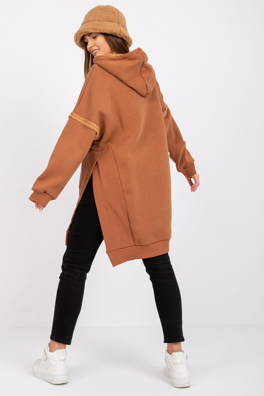 Světle hnědá mikina Boston s dlouhou...