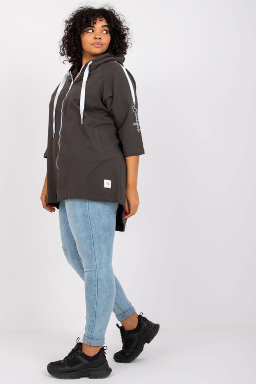 Khaki mikina větší velikosti s...