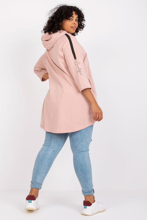 Miley Dirty Pink Dlouhá mikina Plus Size