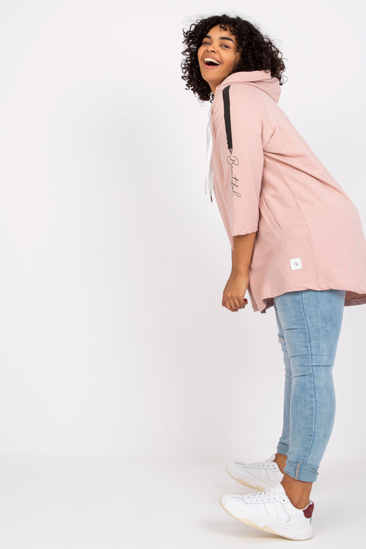 Miley Dirty Pink Dlouhá mikina Plus Size