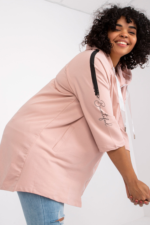 Miley Dirty Pink Dlouhá mikina Plus Size