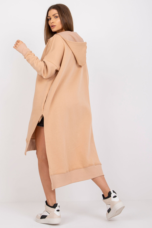 Béžová mikina s mikinou Quito