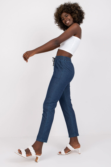 Tmavě modré kalhoty s... 2