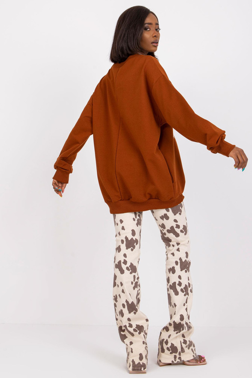 Hnědá mikina s kapsami Patricia