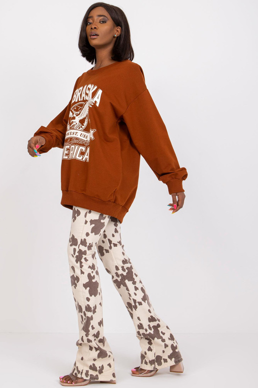 Hnědá mikina s kapsami Patricia