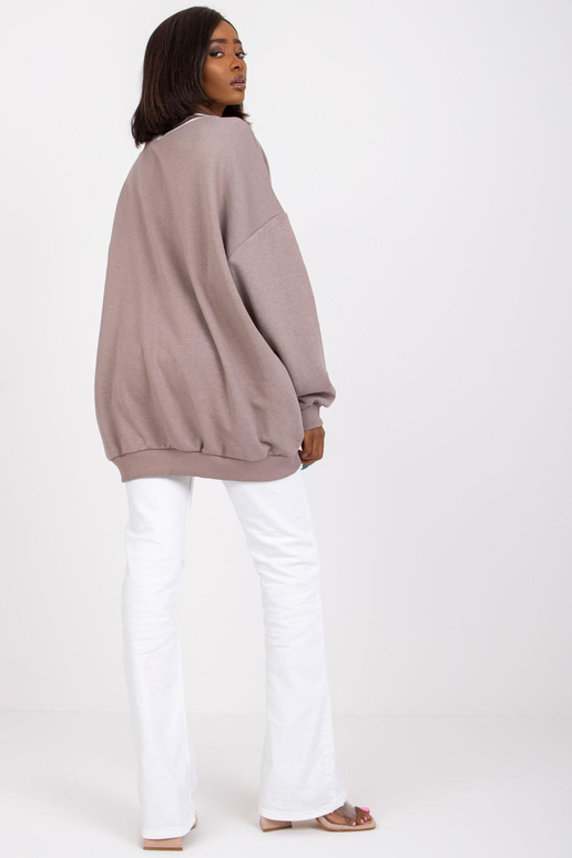 Bavlněná tmavě béžová mikina Suzanne