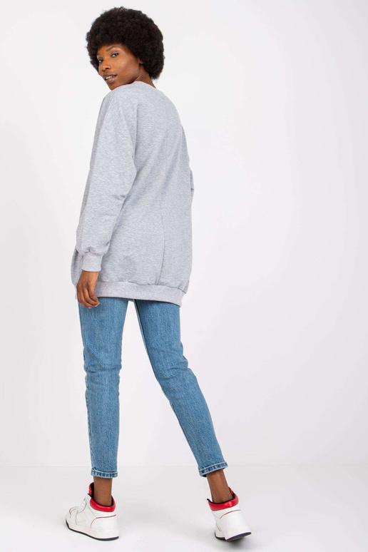 Šedá melanžová mikina oversize Jessica