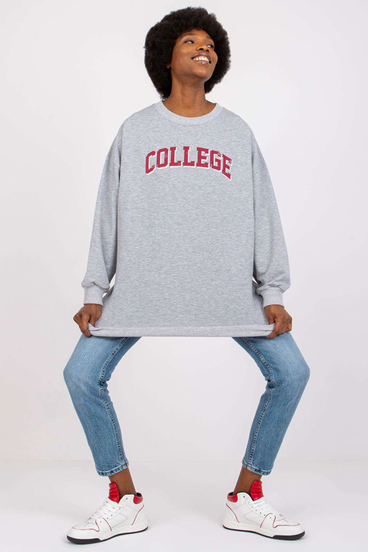 Šedá melanžová mikina oversize Jessica