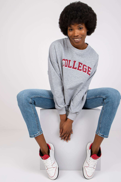 Šedá melanžová mikina oversize Jessica