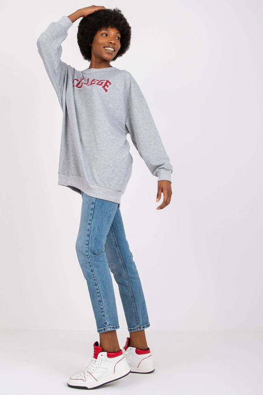 Šedá melanžová mikina oversize Jessica