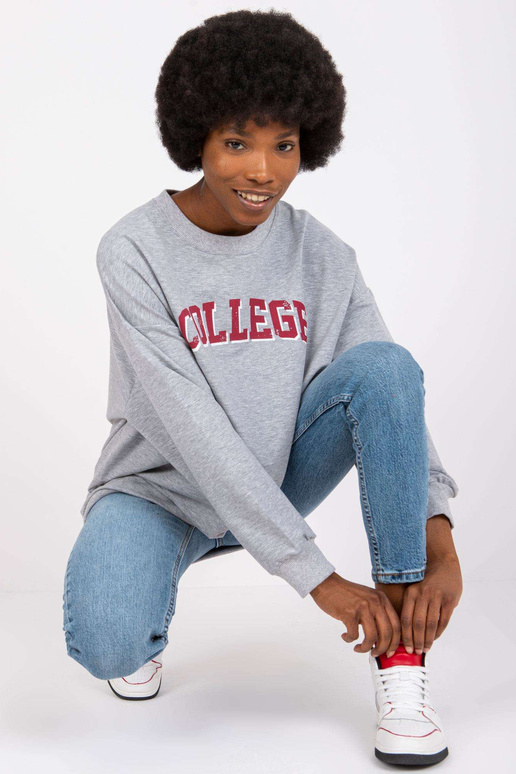 Šedá melanžová mikina oversize Jessica