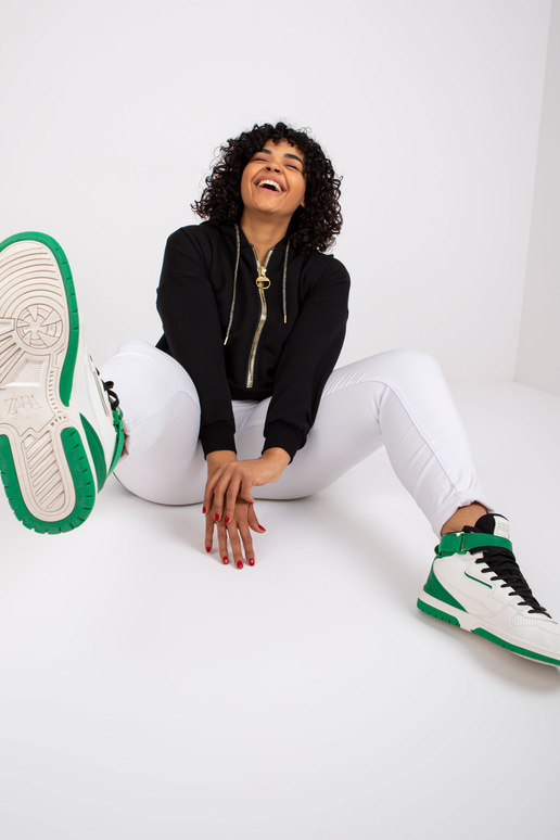 Bavlněná mikina Amanda Black Plus Size