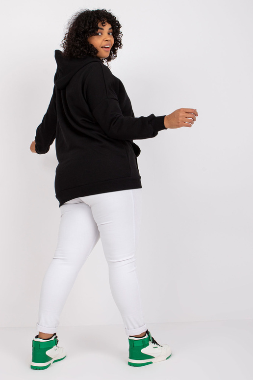 Bavlněná mikina Amanda Black Plus Size