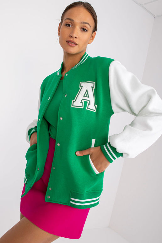 Zelená bomber mikina s výšivkou Palma Zelená bomber mikina s výšivkou Palma