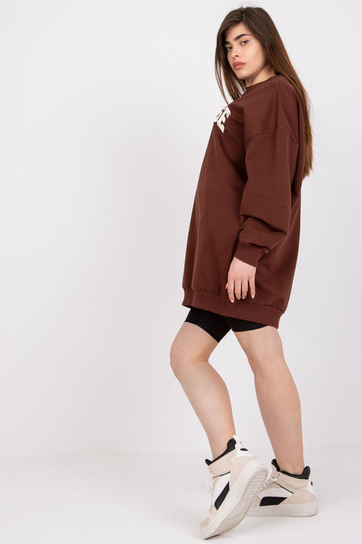 Tmavě hnědá mikina s potiskem Jessica