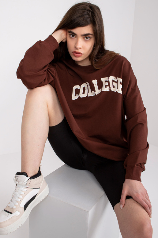 Tmavě hnědá mikina s potiskem Jessica