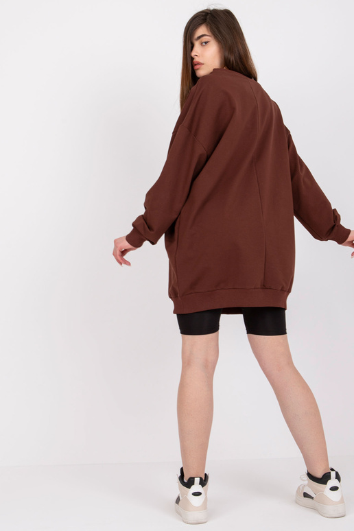 Tmavě hnědá mikina s potiskem Jessica