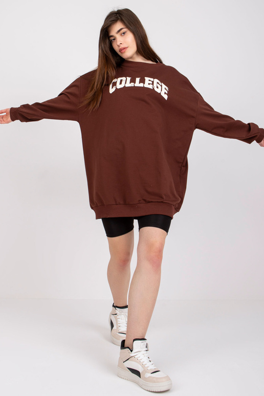 Tmavě hnědá mikina s potiskem Jessica