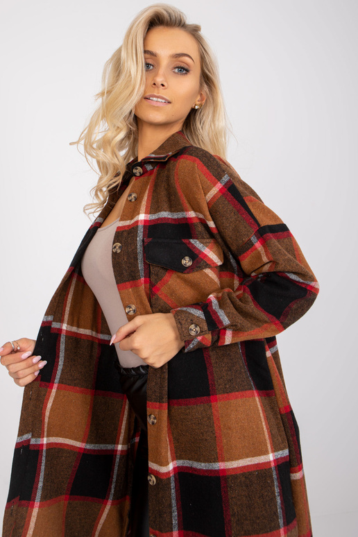 Hnědá bavlněná košile Alison