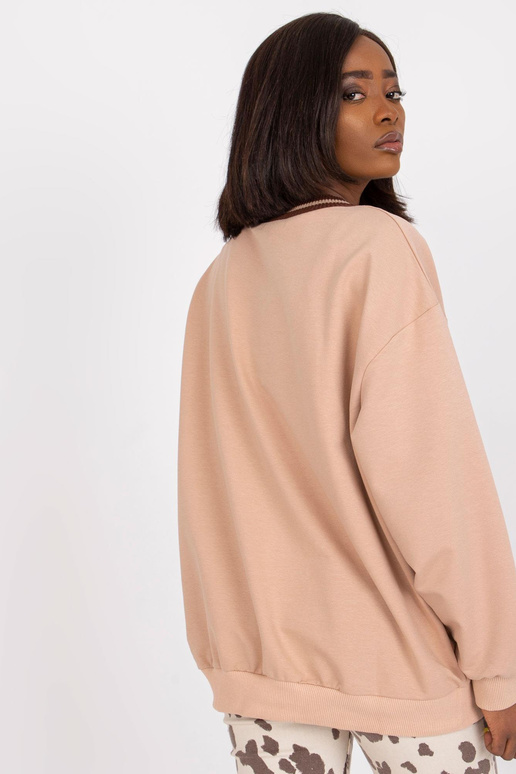 Béžová bavlněná mikina Louna