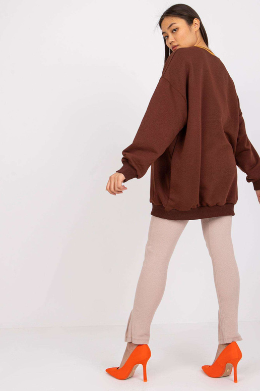 Hnědá mikina s potiskem Suzanne