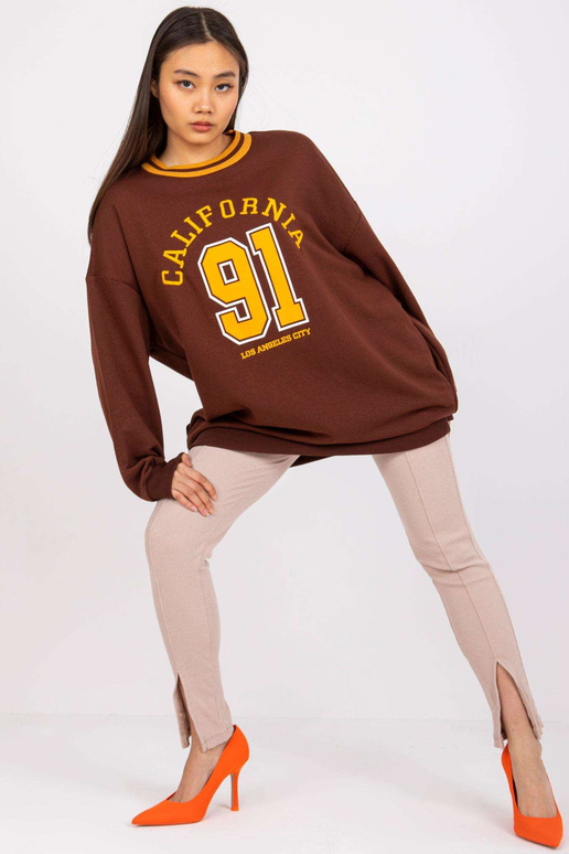 Hnědá mikina s potiskem Suzanne