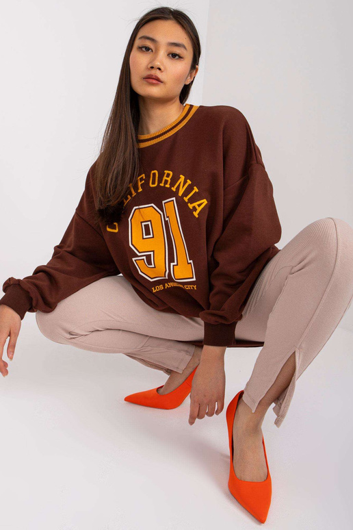 Hnědá mikina s potiskem Suzanne