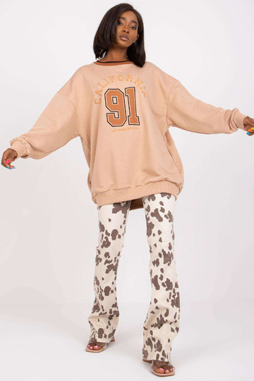 Béžová dlouhá mikina bez... 2