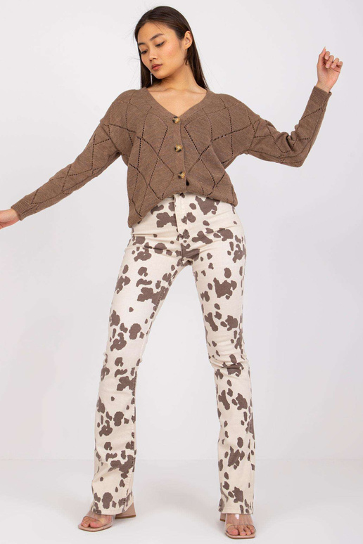 Hnědý svetr s vlnou Elisabete RUE PARIS