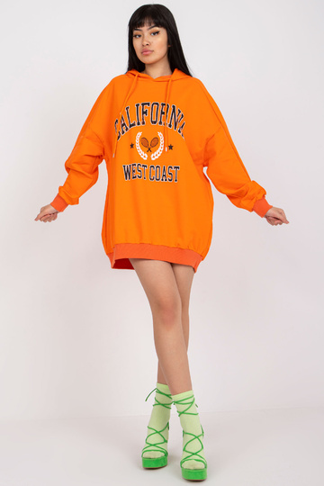Oranžová oversize mikina s...