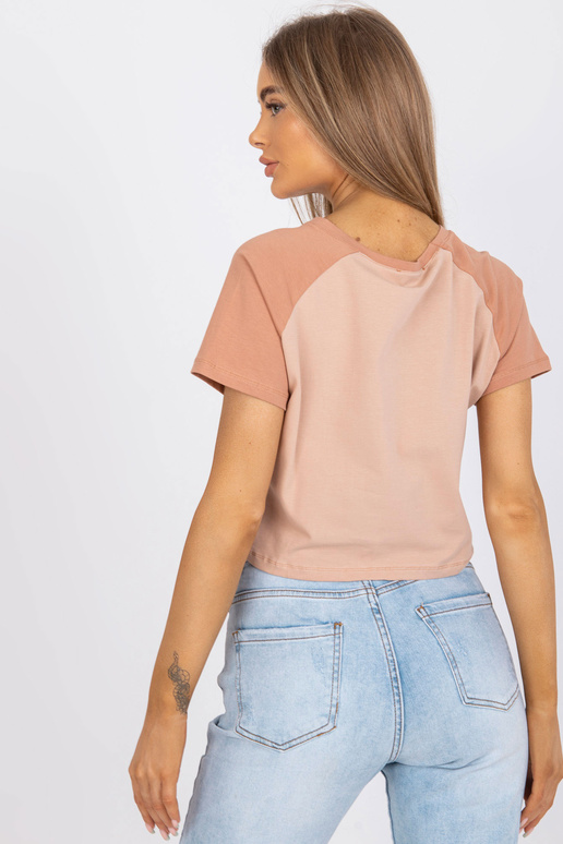 Béžové tričko z velbloudí bavlny s...