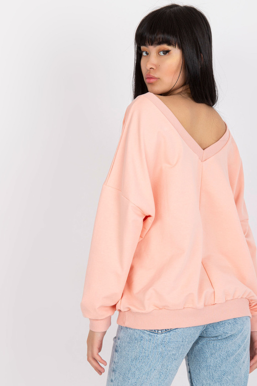 Světle růžová oversized mikina s...