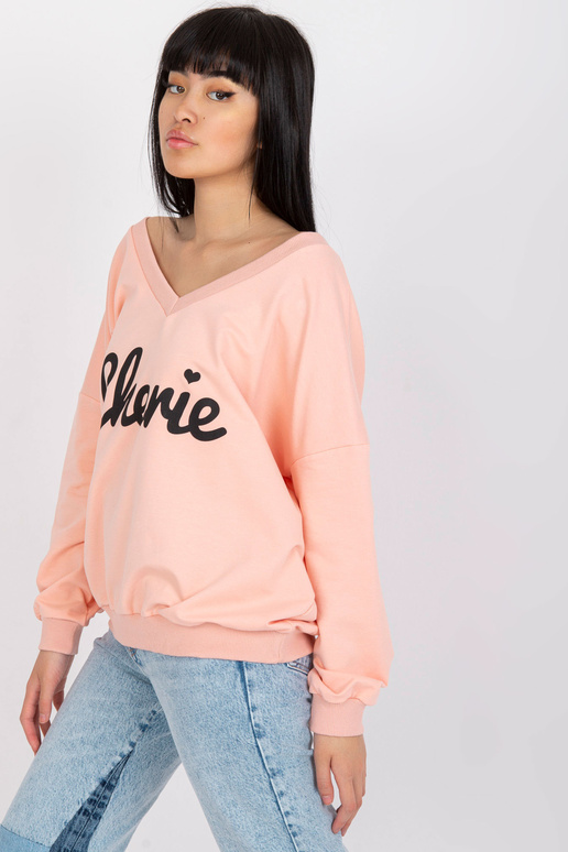 Světle růžová oversized mikina s...