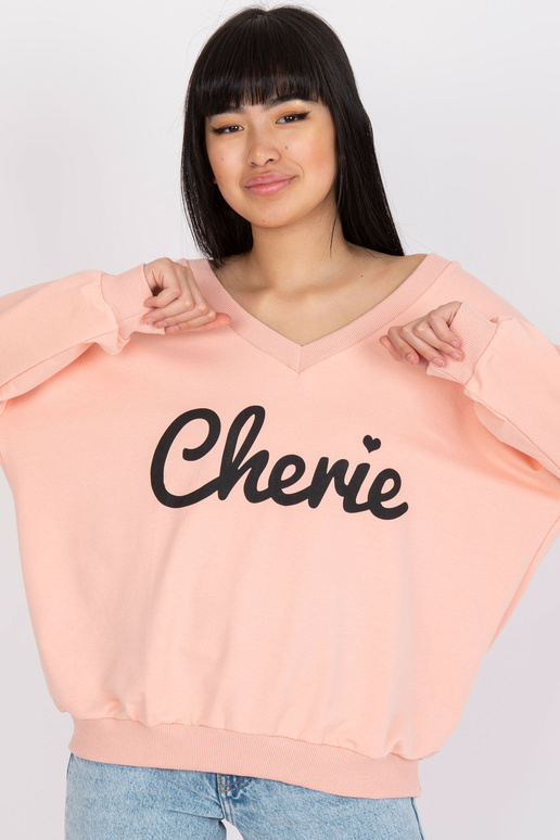 Světle růžová oversized mikina s...