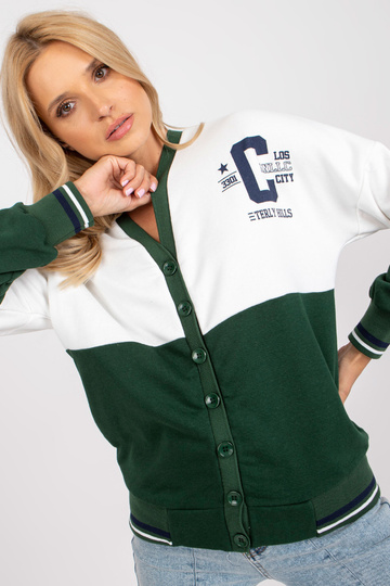 Bílá a zelená mikina bez...