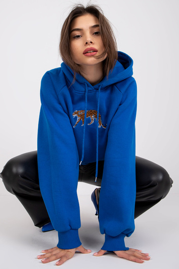 Tmavě modrá oversize mikina...