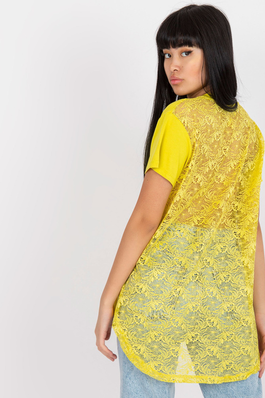 Limetková halenka s krajkou a...