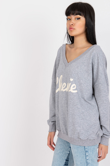 Šedá mikina s melanžovým... 2