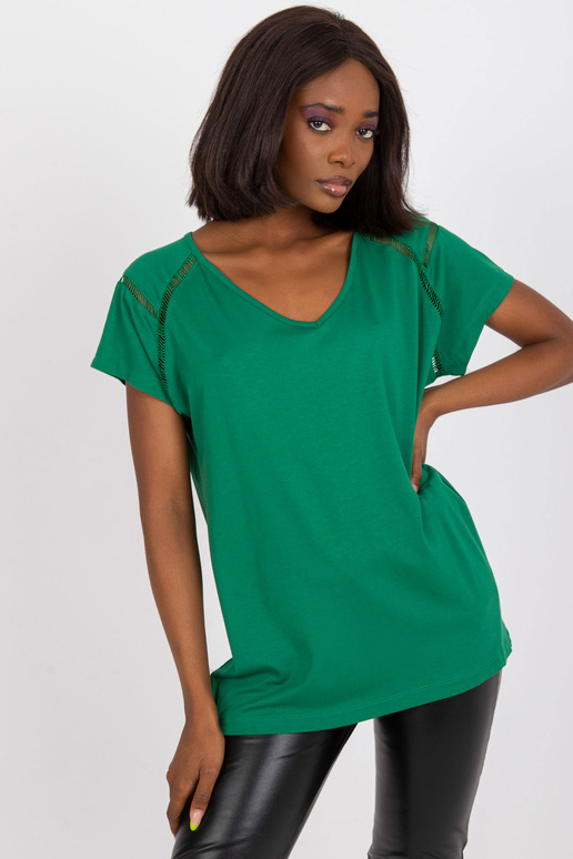 Tmavě zelená ležérní halenka s viskózou