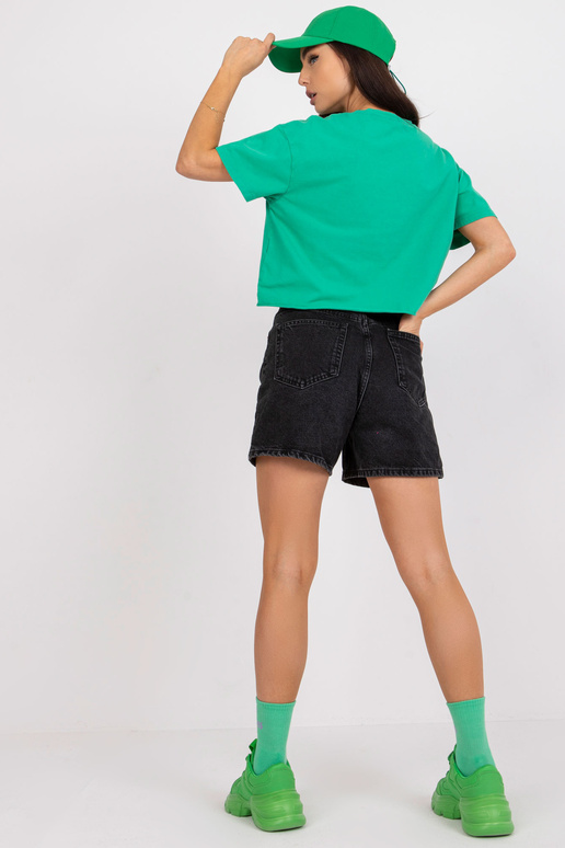 Zelené krátké tričko s bavlněným...