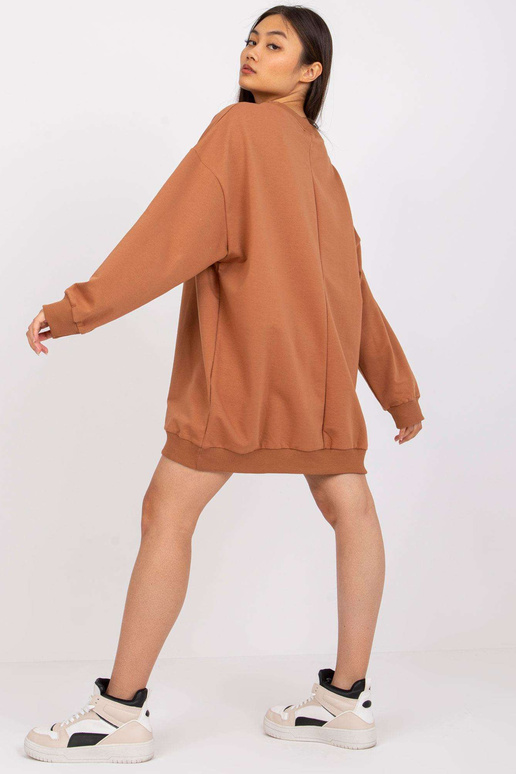 Světle hnědá dlouhá mikina s nápisem...