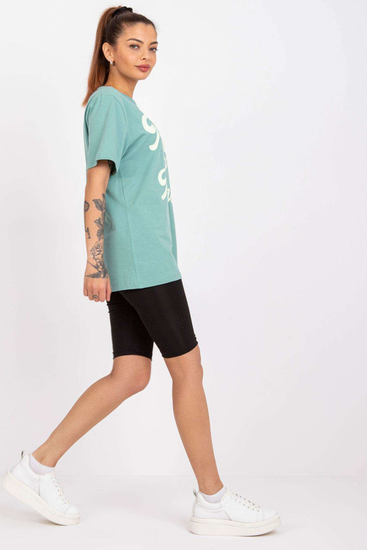 Nefritové zelené bavlněné tričko pro...