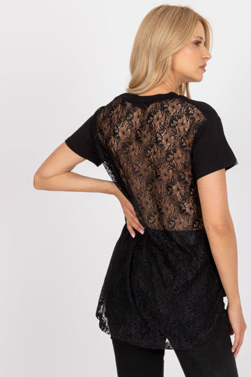 Černá halenka s krajkou s...