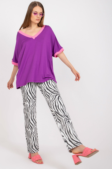 Fialová a růžová oversize...